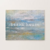 Abstracte strand kust-oceaanwolken legpuzzel (Horizontaal)