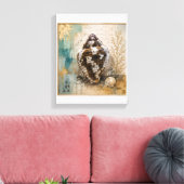 Abstracte strand schelp muurkunst canvas afdruk (Insitu (Woonkamer))