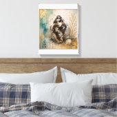 Abstracte strand schelp muurkunst canvas afdruk (Insitu (Slaapkamer))