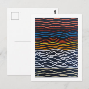 Abstracte Strand Schilderij door Alfred Fox Briefkaart