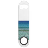 Abstracte strandachtergrond 42 speed flessenopener (Achterkant)