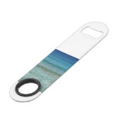 Abstracte strandachtergrond 42 speed flessenopener (Achterkant Gekanteld)