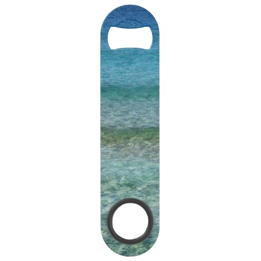Abstracte strandachtergrond 42 speed flessenopener (Voorkant)