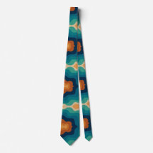 Abstracte strandgolven 70s stijl