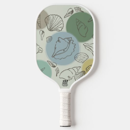 Abstracte strandschelpen peddel pickleball paddle (Voorkant)