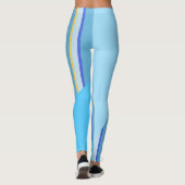 abstracte streep kunst leggings (Achterkant)