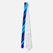 Abstracte streepjes met blauwe cyaan stropdas (Achterkant)