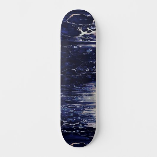 Abstracte Street Art Geïnspireerd op Donkerblauwe  Persoonlijk Skateboard (Voorkant)