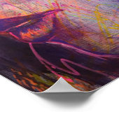 Abstracte Street Art Kleurrijke Vrouw Portret Prin Poster (Hoek)