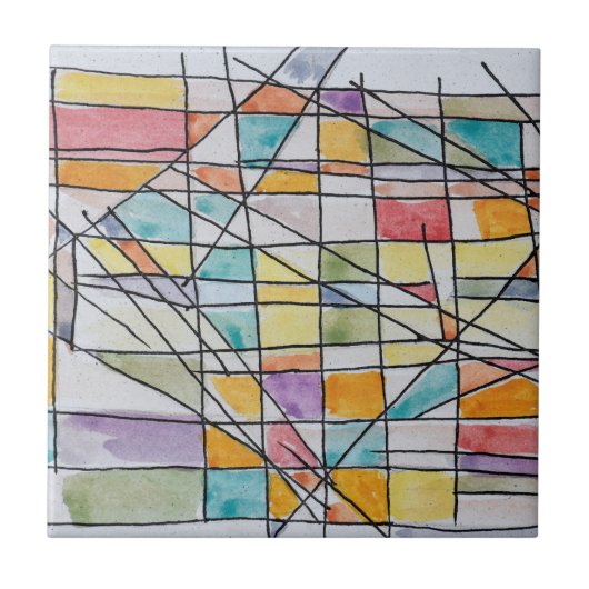 Abstracte Street Scene of Old Nice | Nice, Frankri Tegeltje (Voorkant)