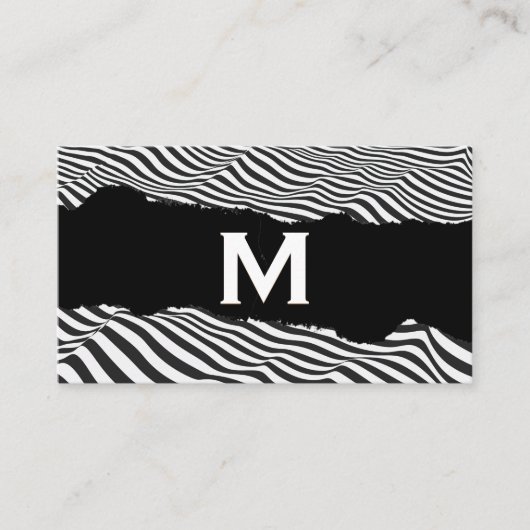 Abstracte Strepen | Gescheurde Effect Visitekaart Visitekaartje (Voorkant)