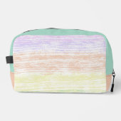 Abstracte strepen in Paarse, Gele en Groene Toilettasje (Voorkant)
