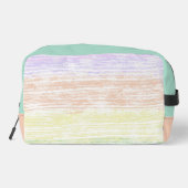 Abstracte strepen in Paarse, Gele en Groene Toilettasje (Achterkant)