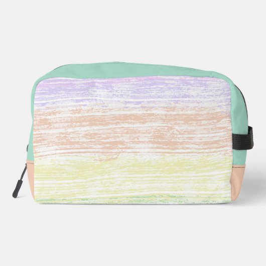 Abstracte strepen in Paarse, Gele en Groene Toilettasje (Achterkant)
