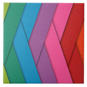 Abstracte strepen, kleurrijk, tegeltje