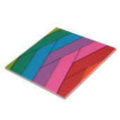 Abstracte strepen, kleurrijk, tegeltje (Zijkant)