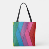 Abstracte strepen, kleurrijk, tote bag (Achterkant)