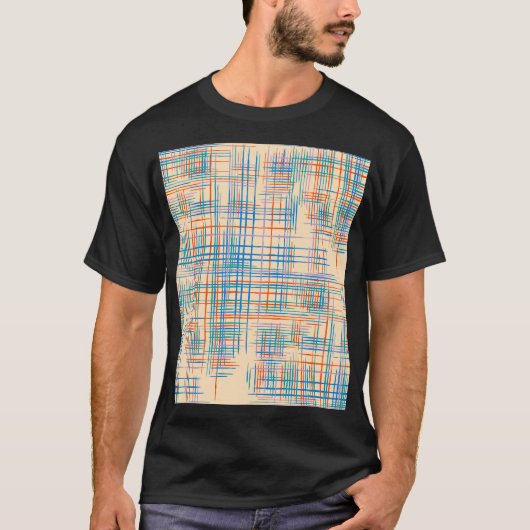 Abstracte strepen, kleurrijke etnische grasmat. t-shirt (Voorkant)