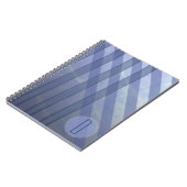 Abstracte Strepen/Paars Grijze Hues/monogram Notitieboek (Linkerzijde)