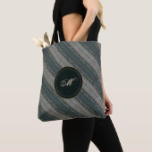 abstracte strepen retro patroon tote bag (Dichtbij)