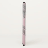 Abstracte strepen/rokerige roze &grey/monogram Case-Mate iPhone case (Achterkant / rechts)
