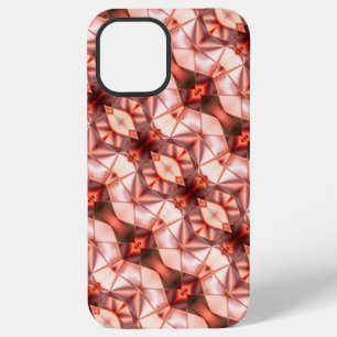 Abstracte strepen van zijdeachtige vormen in roze iPhone 12 pro max hoesje