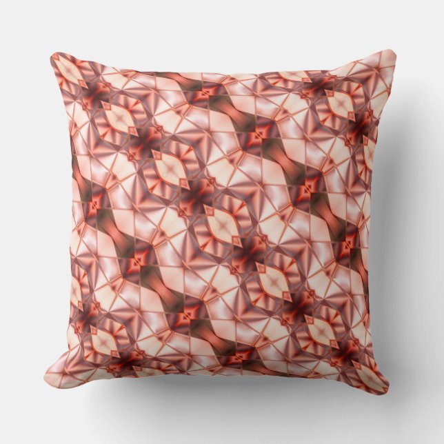 Abstracte strepen van zijdeverwant in roze wijn kussen (Voorkant)