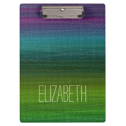 Abstracte strepen voor levendige Waterverf Klembord (Voorkant)