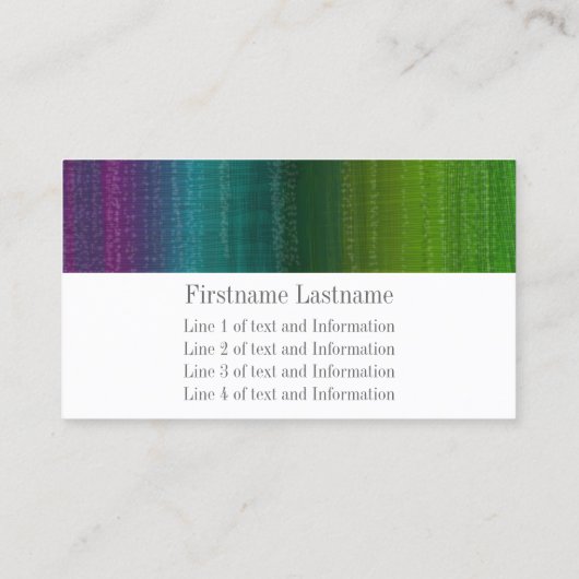 Abstracte strepen voor levendige Waterverf Visitekaartje (Achterkant)