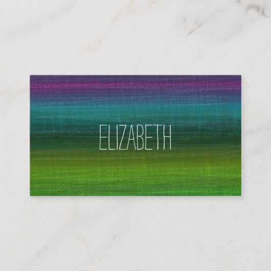 Abstracte strepen voor levendige Waterverf Visitekaartje (Voorkant)