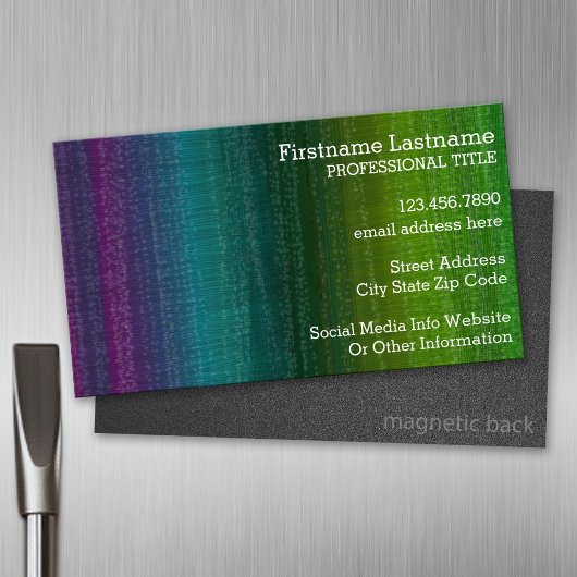 Abstracte strepen voor levendige Waterverf Visitekaartje Magneet