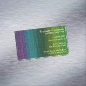 Abstracte strepen voor levendige Waterverf Visitekaartje Magneet (Voorbeeld)