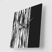 Abstracte strepen voor zwart-wit vierkante klok (Hoek)