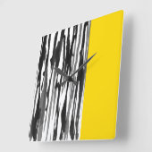 Abstracte strepen voor zwart-wit vierkante klok (Hoek)