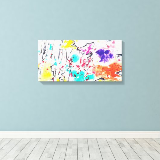 Abstracte stretchcanvas canvas afdruk (Insitu (Houten vloer))