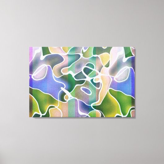 Abstracte stripes — Afdrukken van schilderdoek (Voorkant)