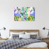 Abstracte stripes — Afdrukken van schilderdoek (Insitu (Slaapkamer))