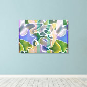 Abstracte stripes — Afdrukken van schilderdoek (Insitu (Houten vloer))