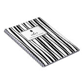Abstracte Stripes Custom Baking Recept Notitieboek (Rechterzijde)