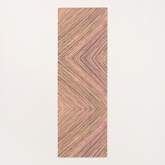 Abstracte Stripes Gold Glitter Monogram Yogamat (Achterkant)