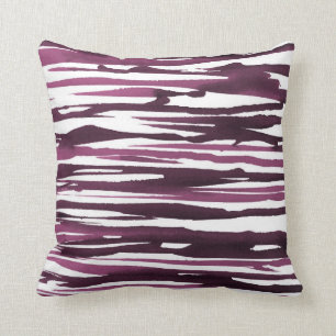 Abstracte Stripes Pillow Waterverf Berry Kussen