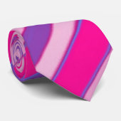 Abstracte Stripes van Royal Fuchsia Stropdas (Opgerold)