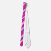 Abstracte Stripes van Royal Fuchsia Stropdas (Achterkant)