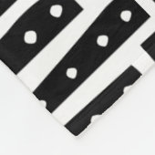 Abstracte Strips 101119 Patroon - Zwart op wit Fleece Deken (Hoek)