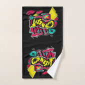 Abstracte strips graffiti sms grunge urban lippen bad handdoek (Handdoek)