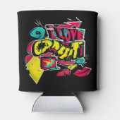 Abstracte strips graffiti sms grunge urban lippen blikjeskoeler (Achterkant)