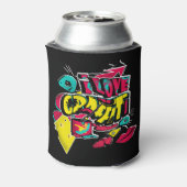 Abstracte strips graffiti sms grunge urban lippen blikjeskoeler (Blikje Achterkant)