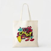 Abstracte strips graffiti stijl sms grunge urban c tote bag (Voorkant)