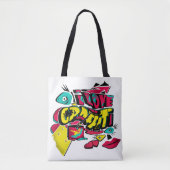 Abstracte strips graffiti stijl sms grunge urban c tote bag (Voorkant)