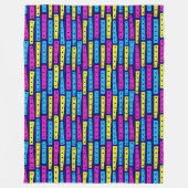 Abstracte strips verticaal - kleuren 02 op donkerb fleece deken (Voorkant)